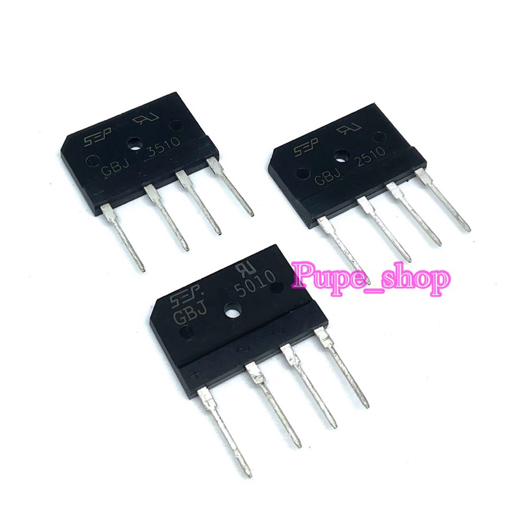 GBJ2510 GBJ3510 GBJ5010 GBJ Bridge Rectifier ไดโอดบริดจ์ diode วงจรแรงกระแสแปลงไฟAC เป็น DC