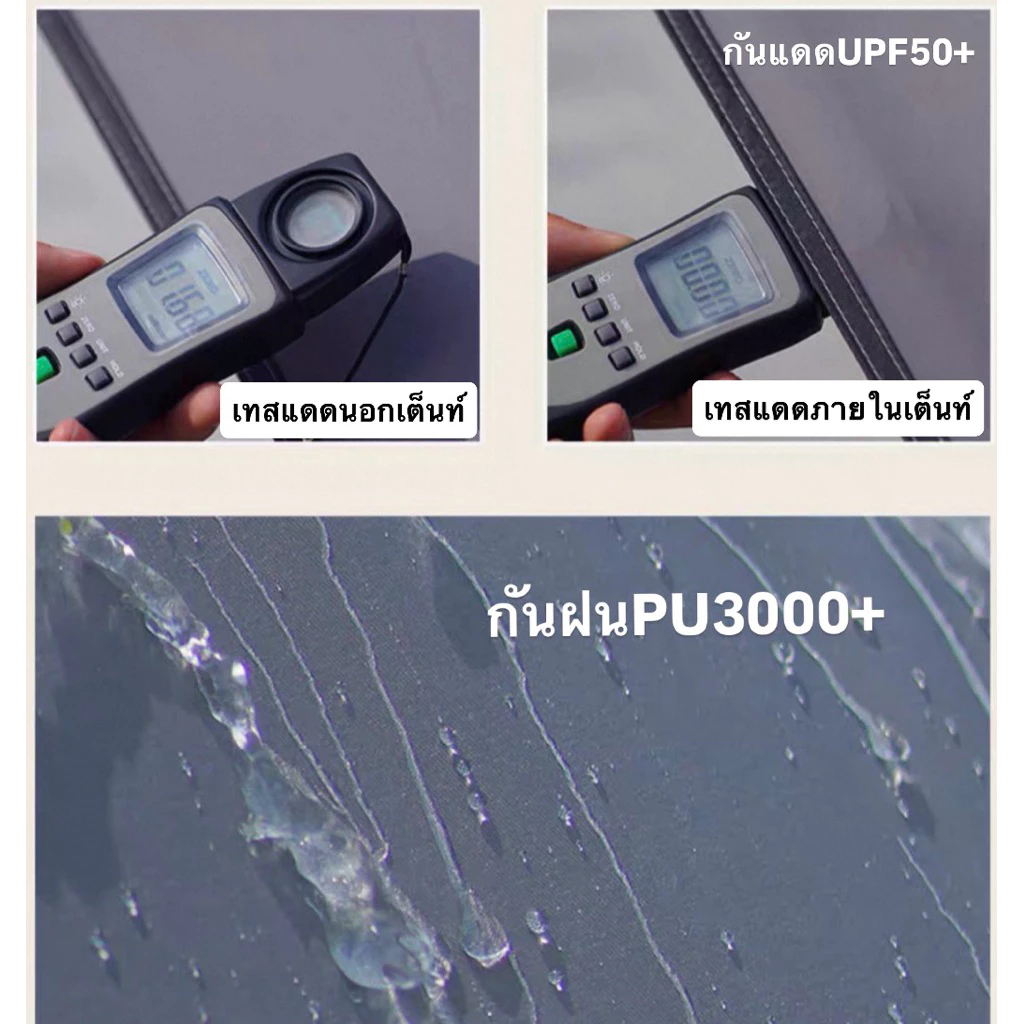 เต็นท์ชายหาด กางออโต้ กันแดด UPF50+ กันฝน PU3000 มุ้งกันยุงและม่านทึบ thumbnail 5