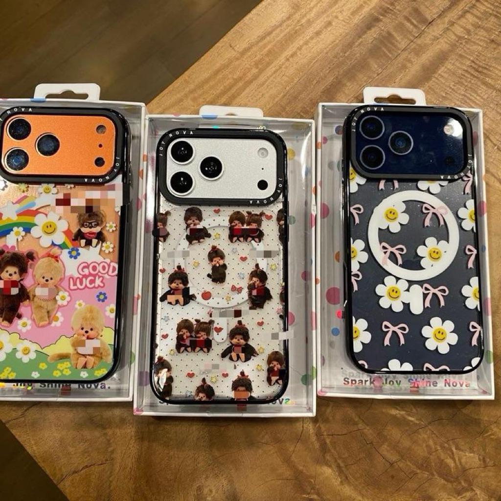 เคสอะครีลิคสกรีนลายงานพรีเมี่ยม มีที่ชาร์จไรสาย ขอบหนา งานสกรีนเคลือบเงา