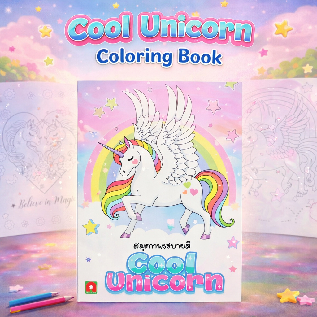 Aksara for kids หนังสือเด็ก สมุดภาพระบายสี COLORING BOOK FOR GIRLS.
