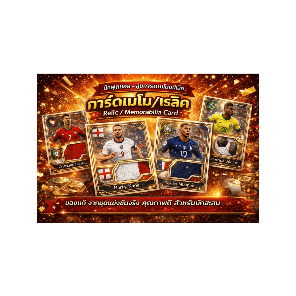 🔥อัปเดตเมื่อวันที่ 1 ก.ค.🔥 การ์ดเมโม / เรลิกนักฟุตบอล – อื่นๆ Topps Panini Futera Leaf