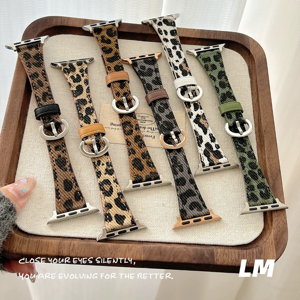 พร้อมส่ง สายผ้าเส้นเล็ก พิมพ์ลายเสือ ใช้ได้กับ Smart Watch 11 10 9 8 7 6 5 4 3 2 1 Se Ultra และรุ่น 