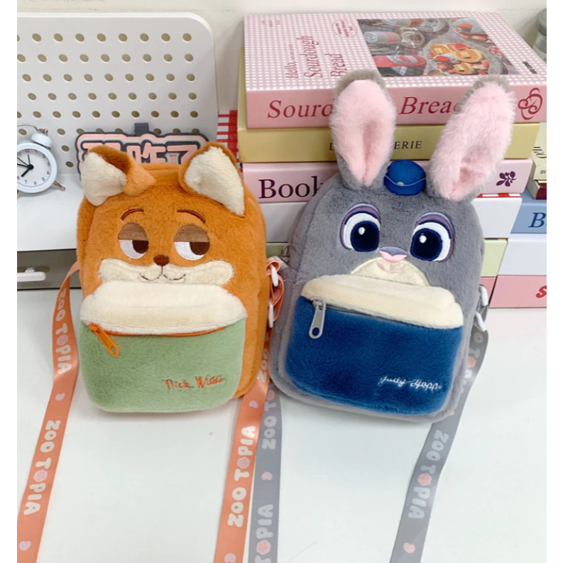 fashion Zootopia กระเป๋าสะพายไหล่ กระเป๋าสะพายข้างแฟชั่น น่ารัก รูปแบบการ์ตูน hot crossbody bag