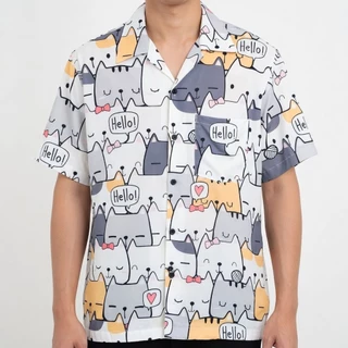 เสื้อเชิ้ตฮาวายรวมลาย อก 38-52 นิ้ว M-3XL ผ้าไหมอิตาลี ผ้านุ่มเด้งใส่สบาย (มีของพร้อมส่ง)