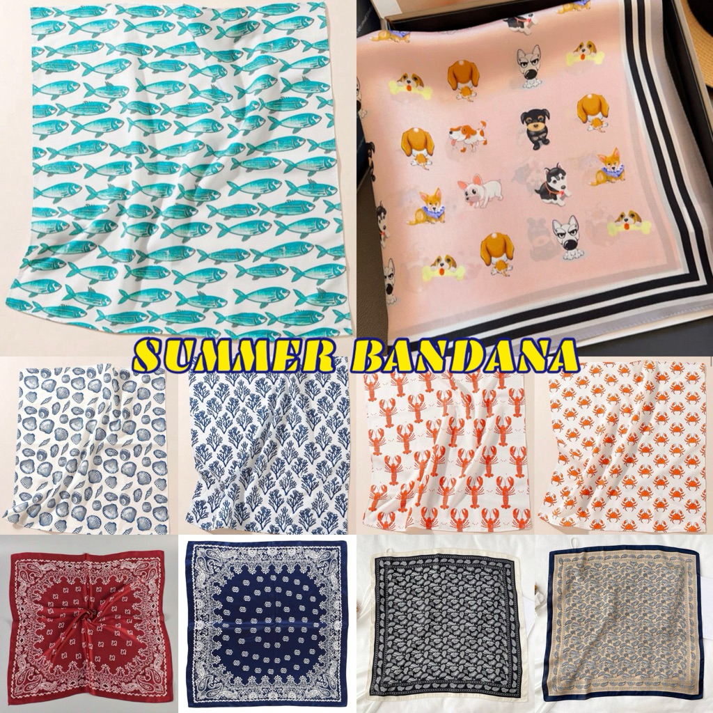 BACKTOBAZIX - SUMMER BANDANA ผ้าพันคอ&โพกหัว