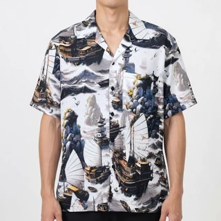 เสื้อเชิ้ตฮาวายรวมลาย อก 38-52 นิ้ว M-3XL ผ้าไหมอิตาลี ผ้านุ่มเด้งใส่สบาย (มีของพร้อมส่ง)
