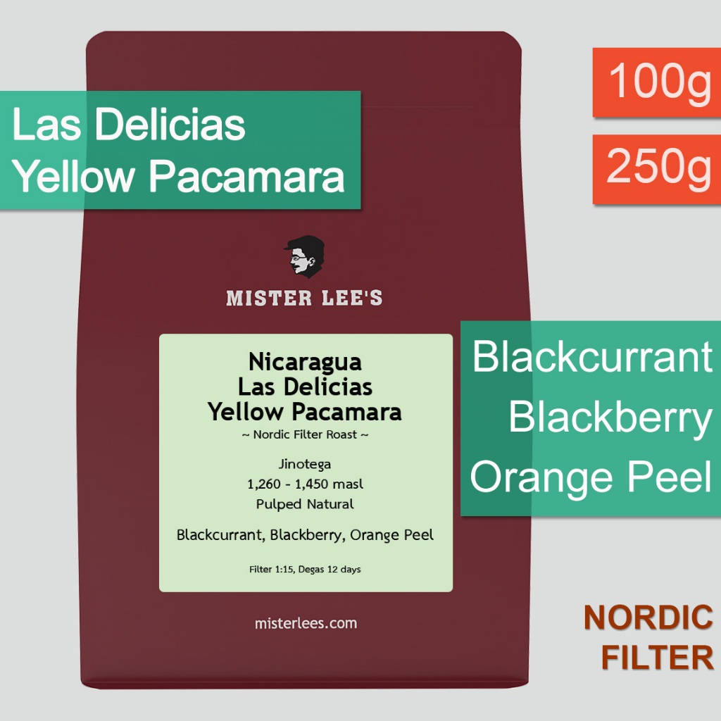 Nicaragua Las Delicias Yellow Pacamara Pulped Natural เมล็ดกาแฟนิคารากัว Nordic Filter Roast | Nordic Style