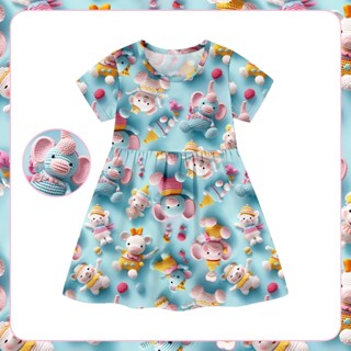 💥ส่งจากไทย💥 ชุดเดรสเด็กผู้หญิง CK299 มีไซส์ 1-7 ขวบ