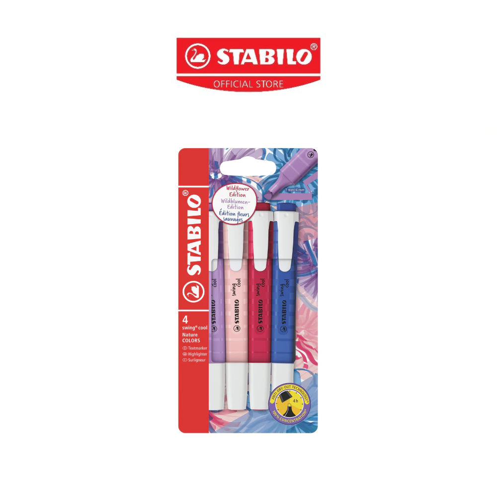 [ใหม่] STABILO Swing cool Nature Colors Wildflowers 275/4-10 ชุด4สี