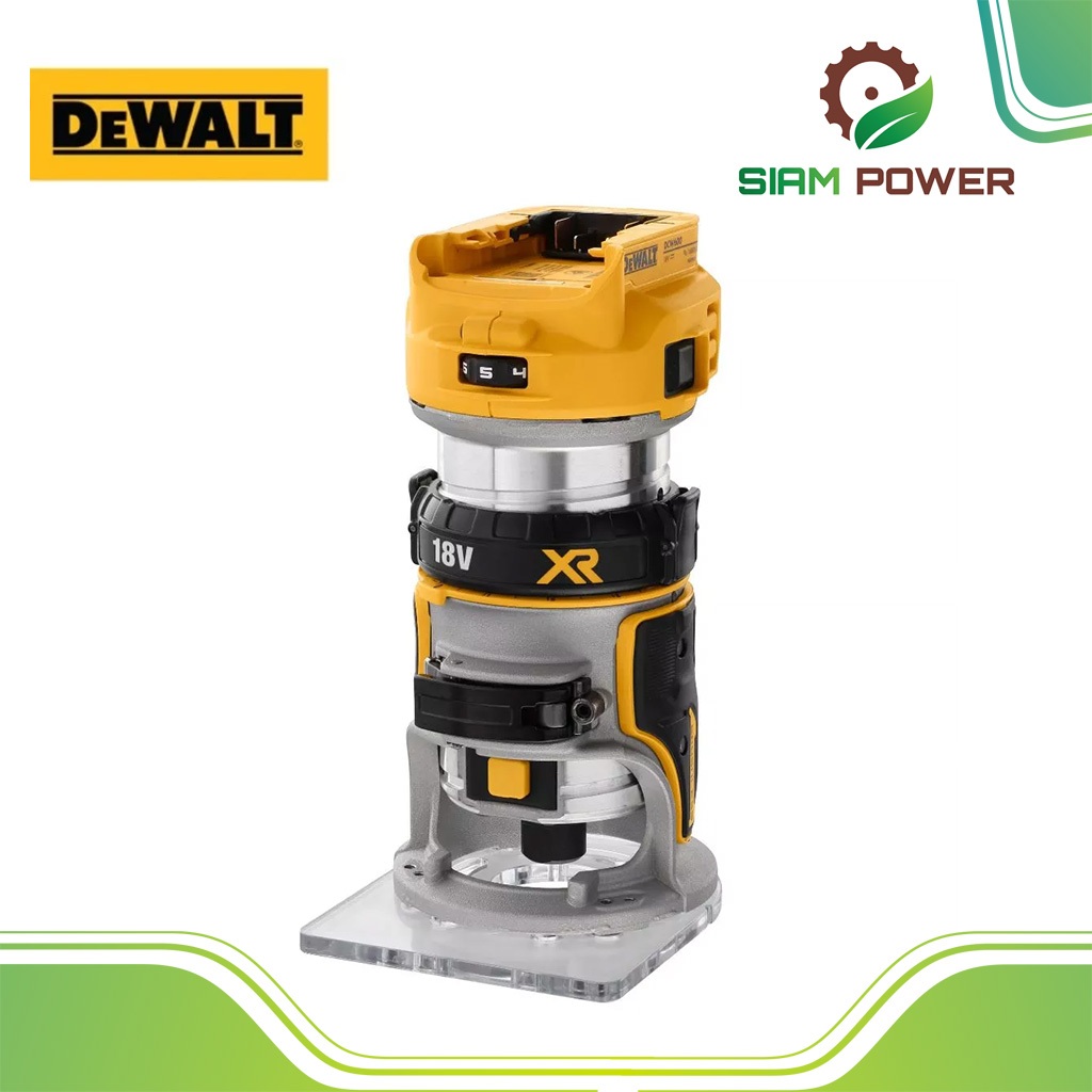 Dewalt เครื่องเชาะร่อง(ทริมเมอร์) 1/4" ไร้แปรงถ่าน 20V Max เฉพาะตัวเครื่อง DCW600N-XJ