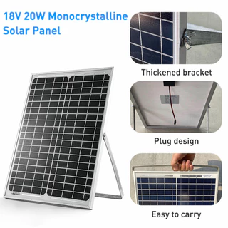 พัดลมติดผนัง พัดลมโซล่าเซลล์ Solar Wall Fan 18นิ้ว พัดลมพกพา ใช้งานกับไฟฟ้า พัดลมผนัง ความเร็วลม 3ระดับ