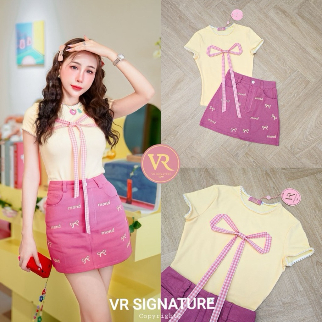 งานป้ายมือสอง VR Signature เซ็ตเสื้อ+กระโปรง