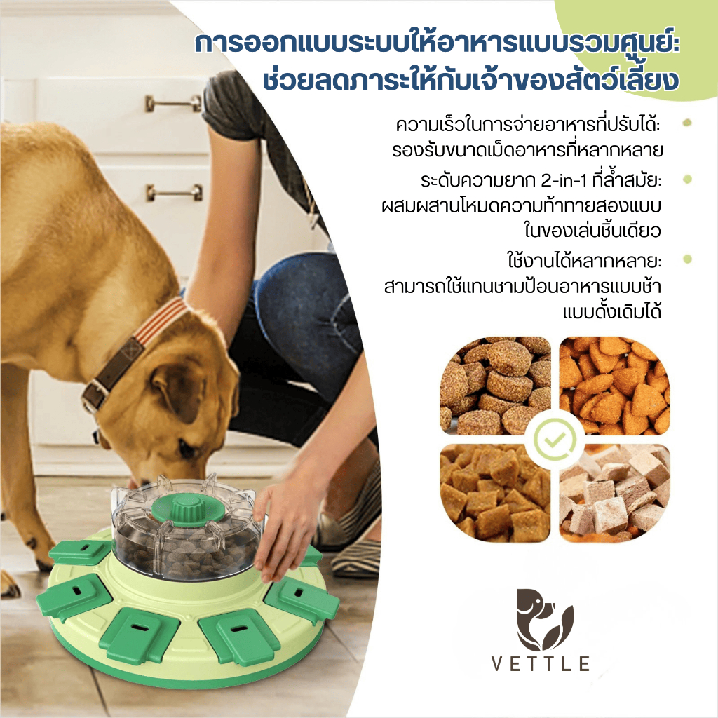 dog rotating puzzle toy promote pet's brain development lv. 2 in 1