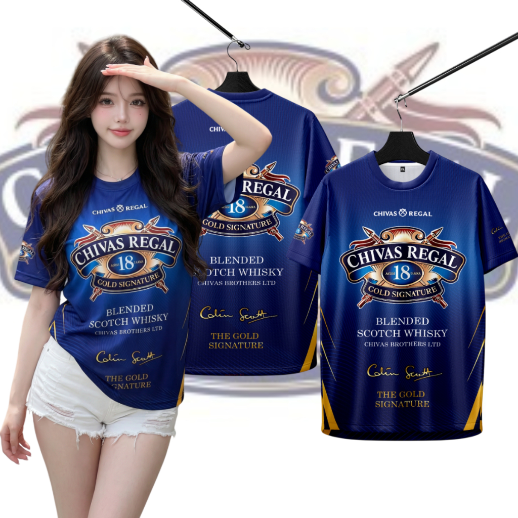 เสื้อคอกลมลายชีวาสN14 เนื้อผ้าไมโครเนื้อผ้าเรียบ(ผ้ากีฬา)