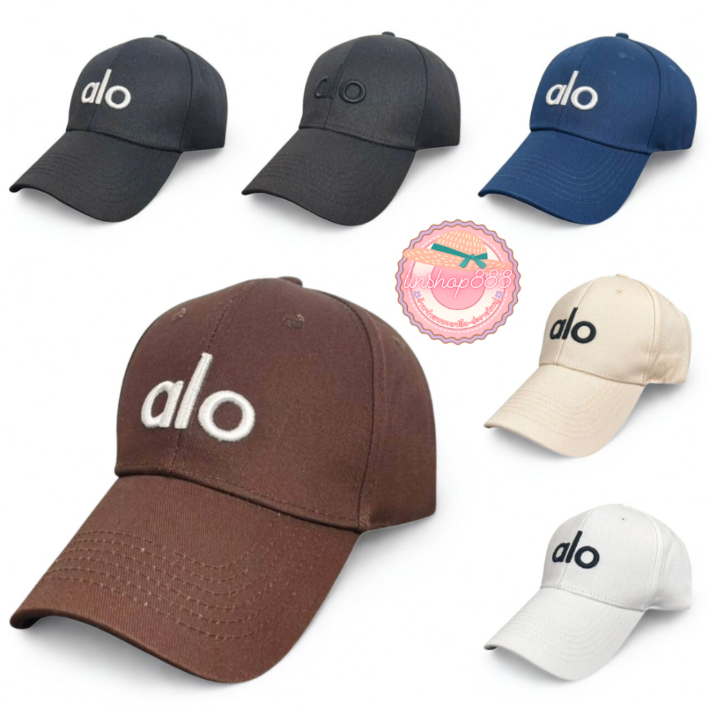 ใหม่ล่าสุด หมวกCap งานแฟชั่น งานปัก alo สายปรับระดับได้ สวมใส่สบาย ร้านค้าจัดส่งไว