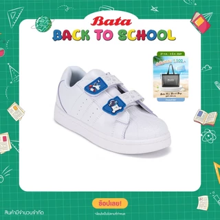Bata บาจา รองเท้านักเรียนพละ ช่วงอายุ 5 - 9 ปี สายปรับระดับได้ สำหรับเด็กผู้ชาย รุ่น Galaxy สีขาว รหัส 3411902
