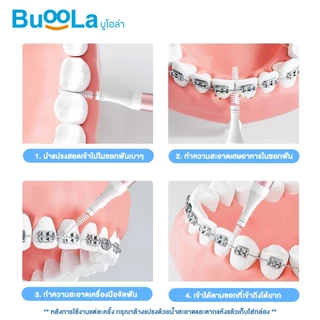 Buoola บูโอล่า แอล-คลีน โปร แปรงขัดซอกฟันหัวตัวแอล L-Clean Pro Interdental Brush (16 Pcs)