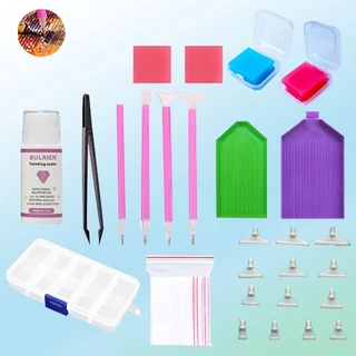 พร้อมส่ง ชุดเครื่องมือ สำหรับติดเพชรบนรูปภาพ ครอสติสคริสตัล อุปกรณ์เสริม DIY ติดเพชร ปากกา แผ่นขี้ผึ้ง