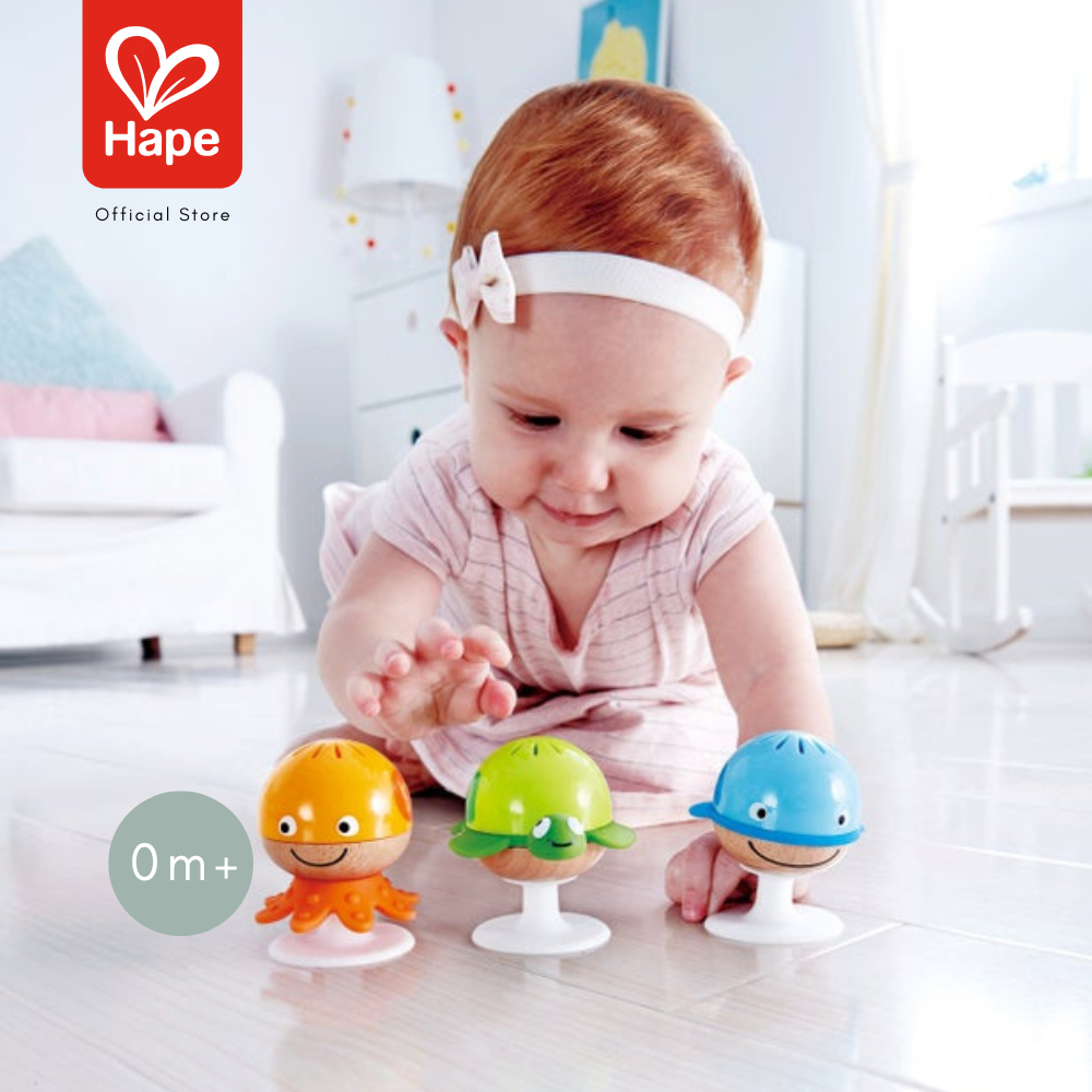 Hape - Stay-Put Rattle Set ของเล่นติดโต๊ะ ชุดละ 3 ตัว 0M+ รูปที่ 6