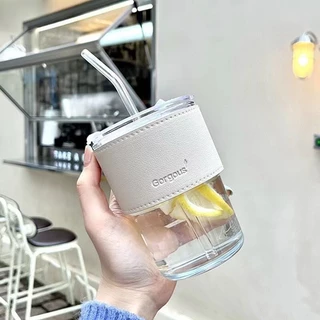 แก้วน้ำดื่ม ถ้วยกาแฟ [ส่งเร็วพิเศษ!] การจัดส่งรวดเร็วแก้วทนความร้อน หลอดดื่ม แก้วกาแฟน้ำเย็น แก้ว