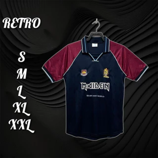 Retroเสื้อกีฬาฟุตบอลย้อนยุคมีลายฤดูกาลผ้าดีใส่สบาย