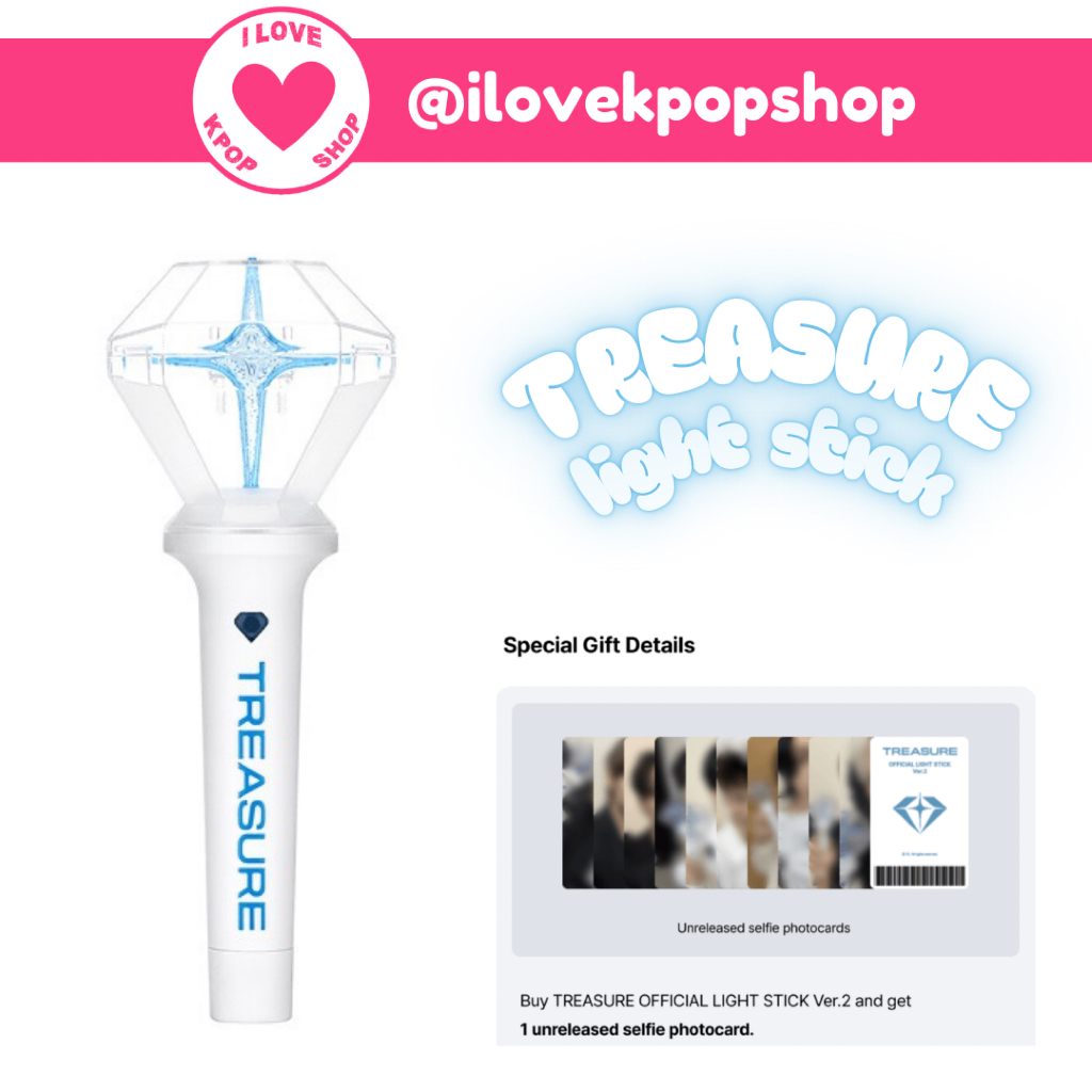 🩵 พร้อมส่ง แท่งไฟ TREASURE LIGHT STICK OFFICIAL VER.2
