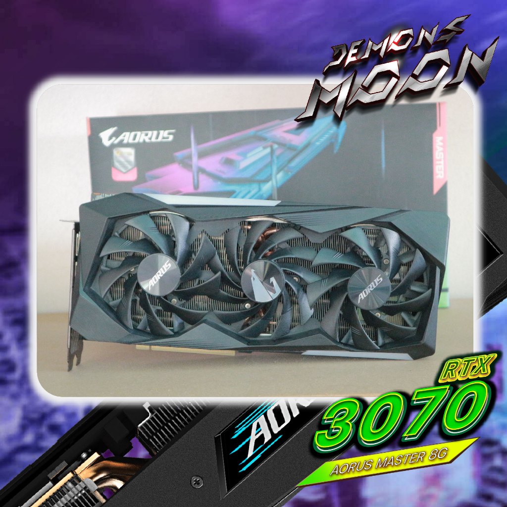 3070 AORUS Master 8GB Gigabyte  RTX 3070 กาดจอมือสอง + ประกันใจ 7 วัน Demons moon