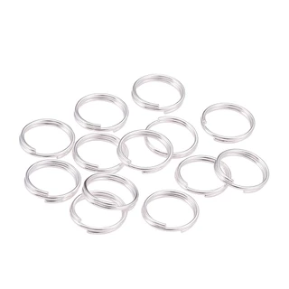 ห่วงกลมสองชั้น ห่วงคู่ ห่วงพวงกุญแจ4/5/6/7/8/10/12/14/16/20mm ลูปคู่แยกแหวนตัวเชื่อมต่อ DIY สำหรับทำพวงกุญแจและจี้