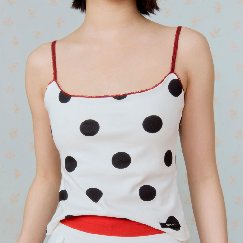 Bemingtop1128(S-XL)-Dolly Dot Top – สายเดี่ยวลายจุดคลาสสิก เพิ่มความขี้เล่นให้ทุกวันดูพิเศษ ราคา ถูกที่สุด ดีลบีเคเค แกลเลอรีภาพที่ 3