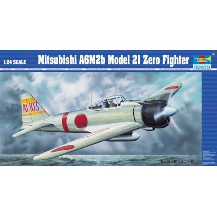 พลาสติก โมเดล ประกอบ TRUMPETER สเกล1/24 Mitsubishi A6M2b Model 21 Zero Fighter (02405)