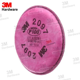 3M 2097 แผ่นกรองสำหรับงานฝุ่น ฟูมโลหะ P100 (1 คู่) งานเชื่อม ตลับกรองฝุ่น แผ่นกรองไอระเหยน้ำมัน
