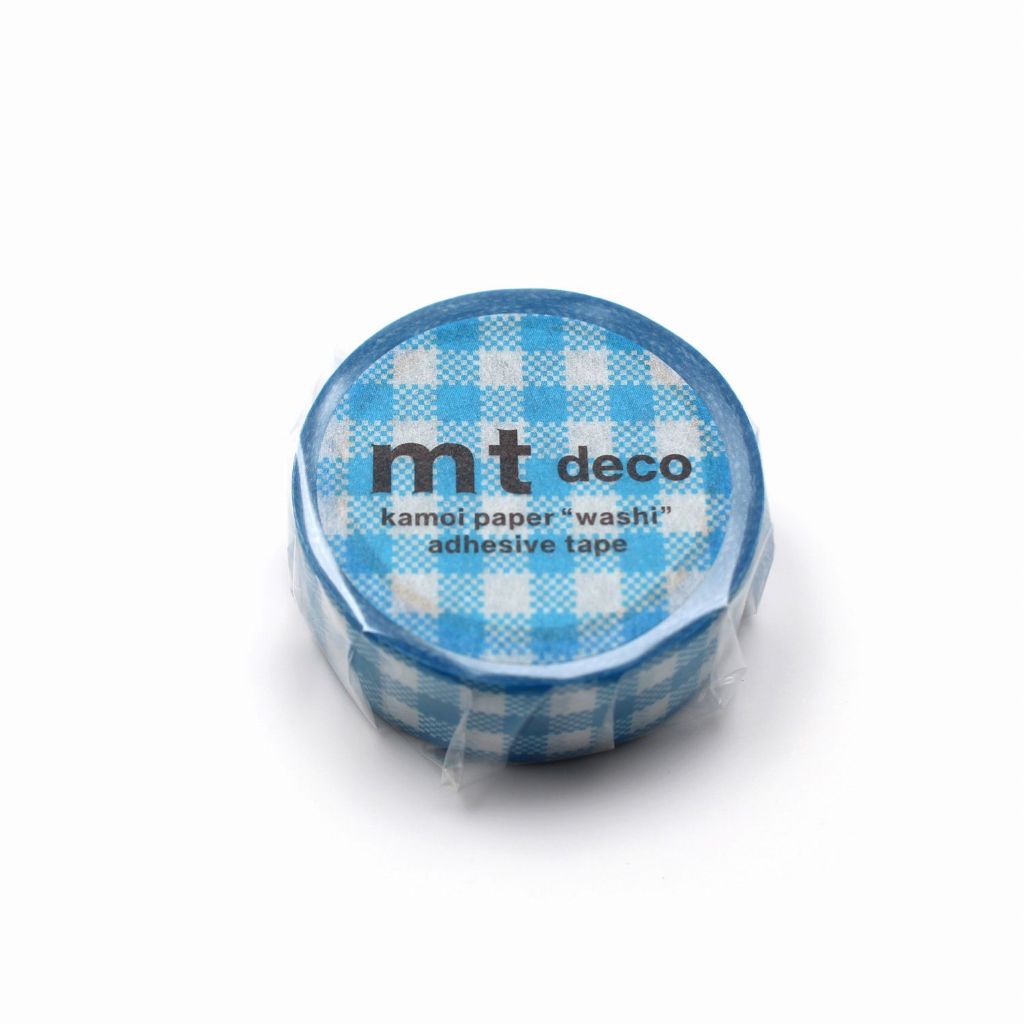 mt masking tape Ichimatsu gingham blue (MT01D604) / เทปตกแต่งวาชิ ลาย Ichimatsu gingham blue แบรนด์ mt masking tape