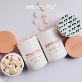[โปร 1 กระปุก + ส่งฟรี ] BioActive+ ผลิตภัณฑ์เสริมอาหาร Immuchew เม็ดเคี้ยว โคลอสตรุ้ม(น้ำนมแรก) เสริมภูมิ [60 เม็ด]