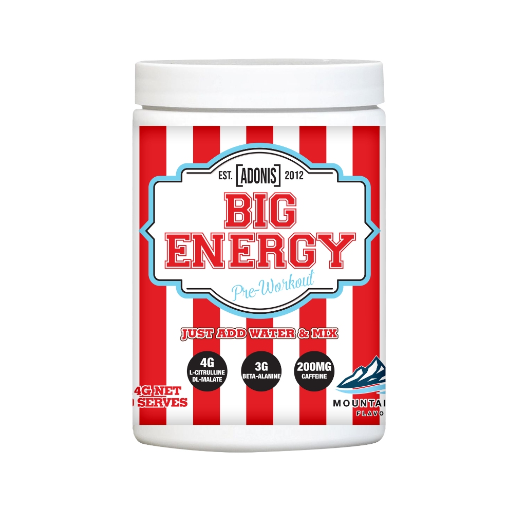 Adonis Big Energy Pre-Workout 414g (อะโดนิส บิ๊ก เอเนอร์จี พรี-เวิร์กเอาท์ 414 กรัม)