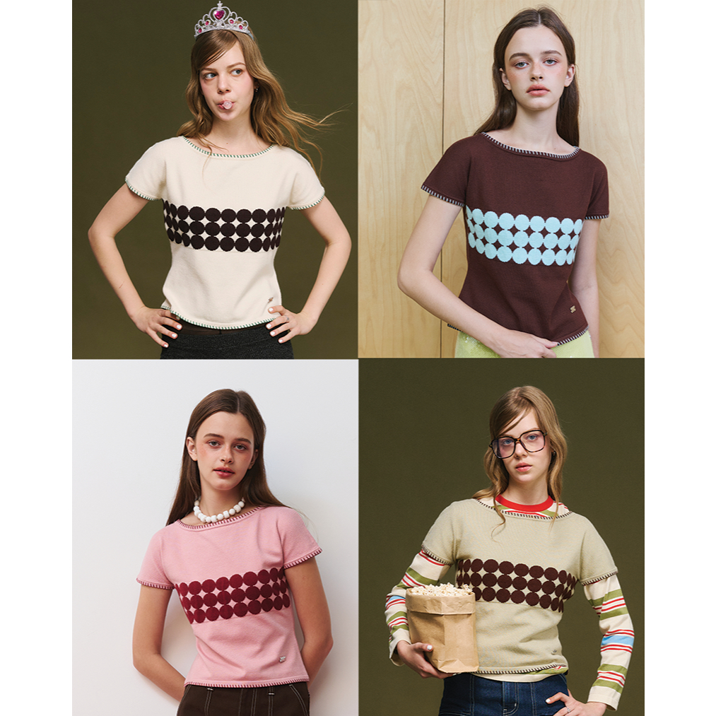 (พร้อมส่ง) BONBON KNIT TOP