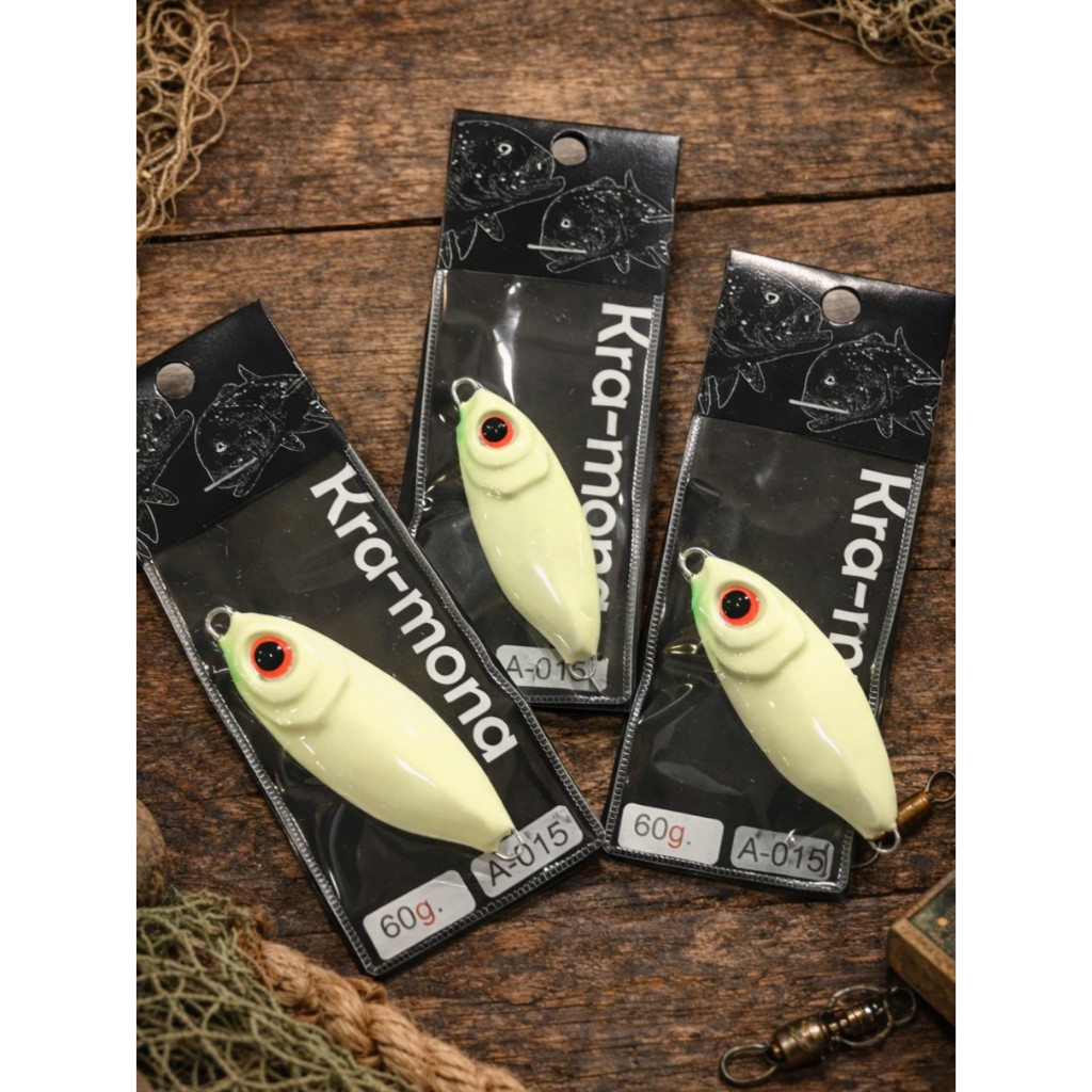 A-016 เหยื่อจิ๊กสีเขียวเรืองแสง Glow Green Hologram Jig 50g-110g งานทะเล