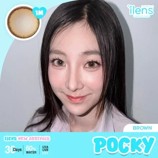 🔥คอนแทคเลนส์✨ขนาดบิ๊กอาย✨Pocky ( ilens )✨Brown/Gray