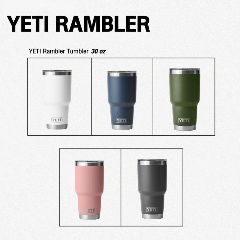 แก้วเยติ Yeti Rambler 30oz Tumbler ของแท้ 100% * มีรับประกัน 1 ปี ฝาแม่เหล็กสไลด์*