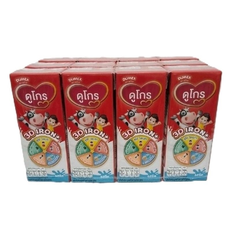 Dumex ดูเม็กซ์ ดูโกร นมUHT รสจืด ปริมาณ180มล.×12กล่อง