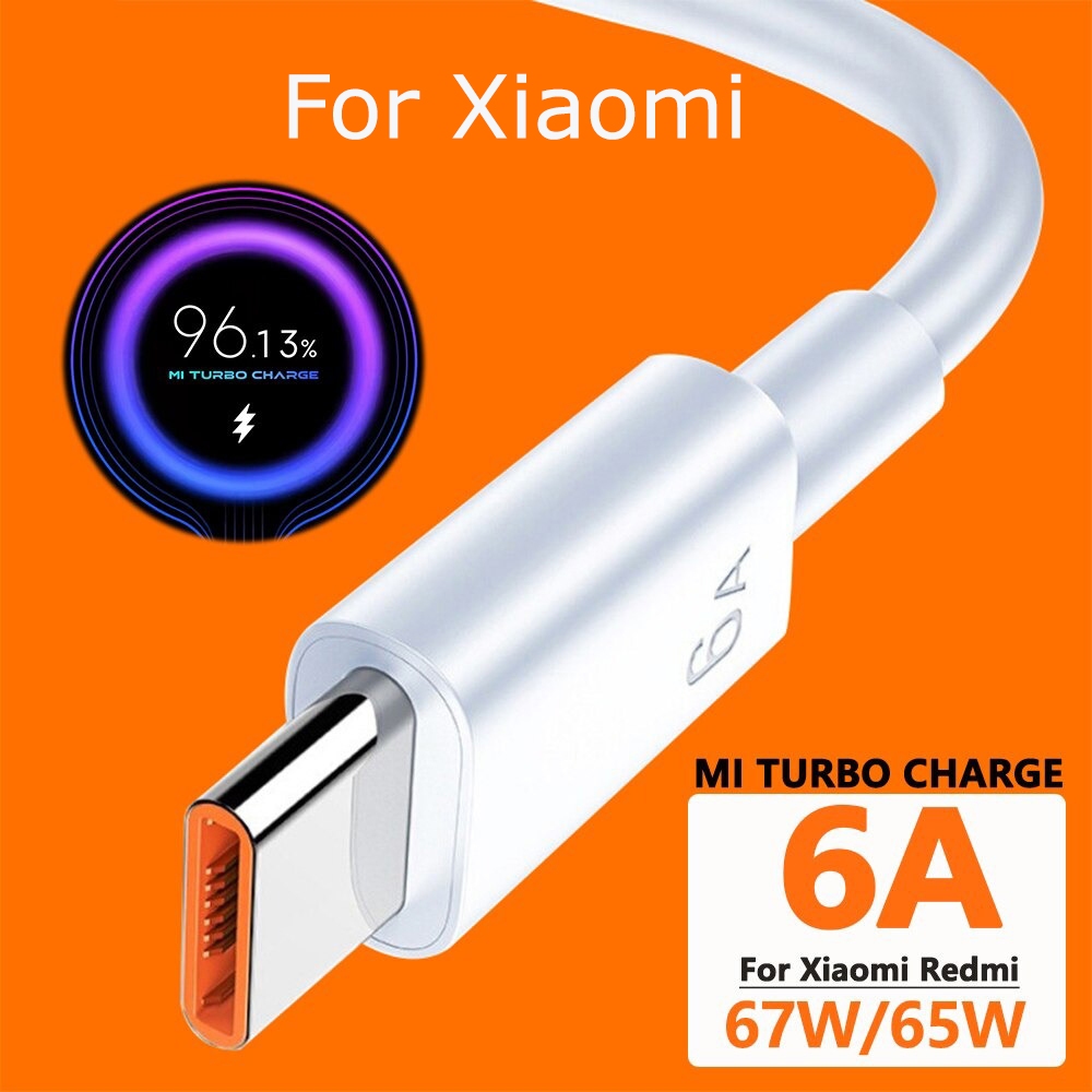 สายชาร์จ 18W 33W 67W 120W ชาตไว สำหรับชาต Xiaomi USB Type C รองรับ Mi Turbo charge จุดทศนิยม