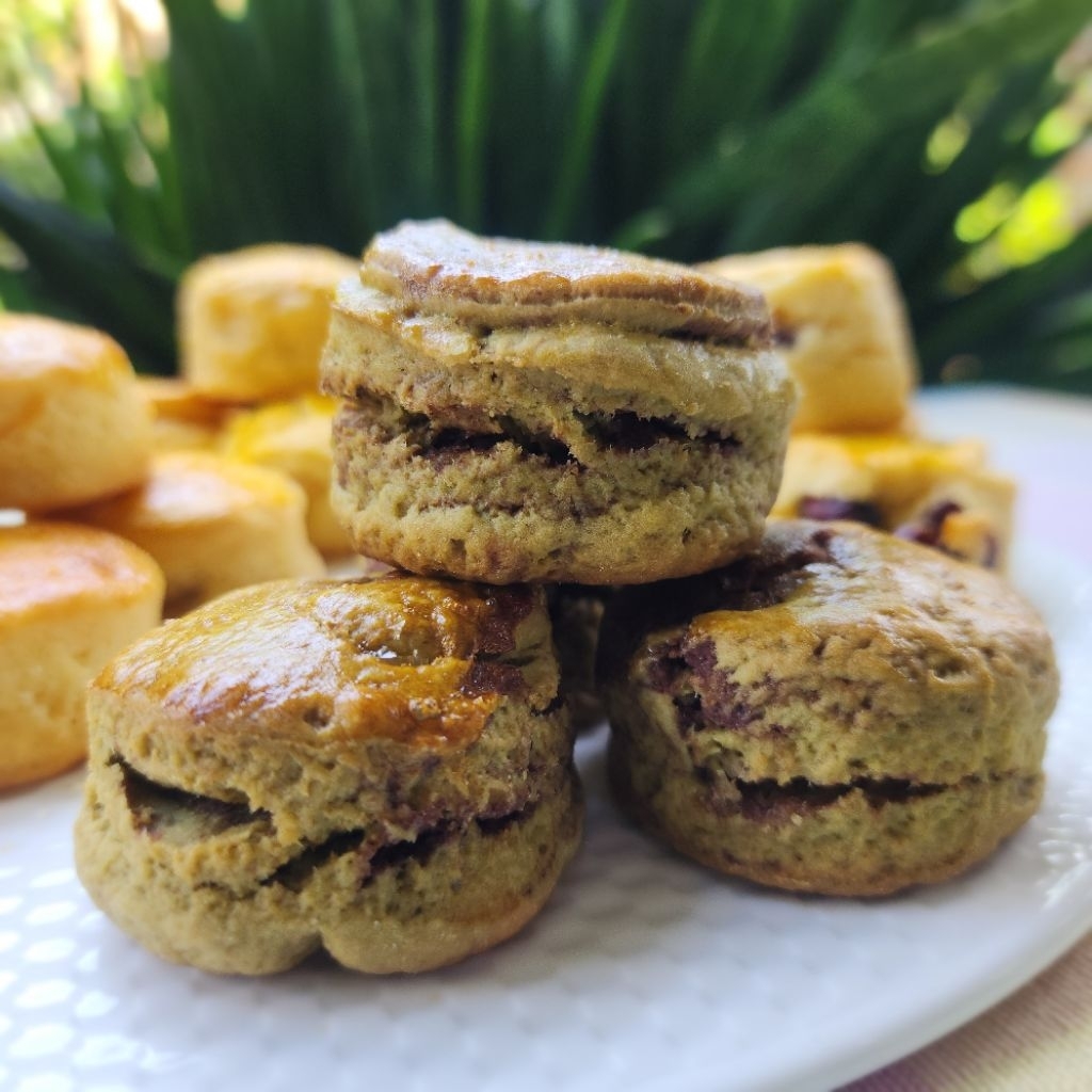 Scone สโคนรสมัทฉะถั่วแดงกวน ขนาด 5 ชิ้น