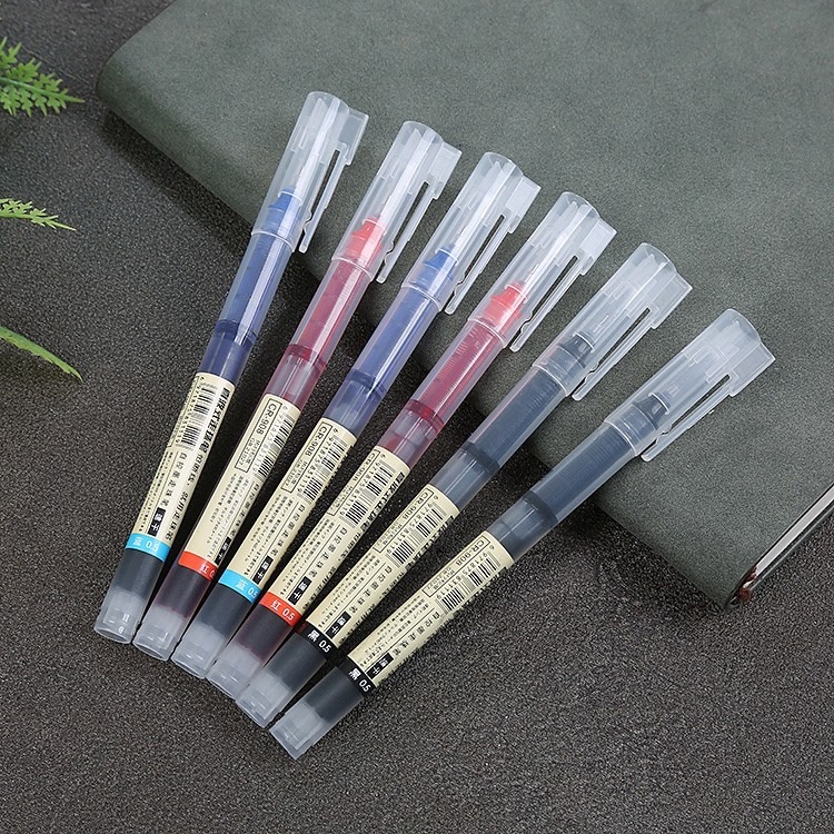 {chuanchuan}ปากกาเจลไส้ใหญ่0.5mm หัวเข็ม หมึกเยอะ เขียนลื่น ไม่ซึม