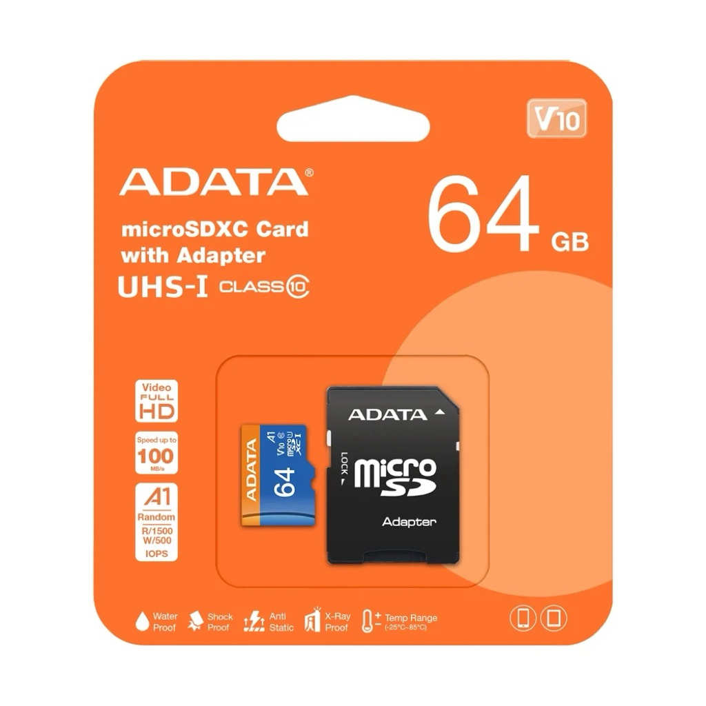 Micro SD Card ความจุ 64 GB ยี่ห้อ ADATA