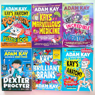 ADAM KAY Kay's Anatomy,Marvelous Medicine,Brilliant Brains,Incredible Inventions, 6 Books Set, Ages:10-15 Paperback
