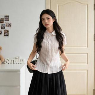 ❤️จัดส่งตลอด 24 ชั่วโมง❤️เซตเสื้อเชิ้ตแขนสั้นลายทางสำหรับผู้…