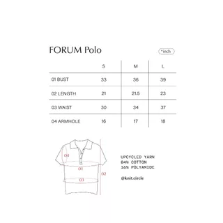 knitCircle - FORUM knit Polo Shirt (3 สี) เสื้อโปโลไหมพรม ลายทอเส้นนูน เป็นเส้นตรงแนวตั้ง สลับลายเล็กใหญ่ตลอดตัว ใส่สบาย