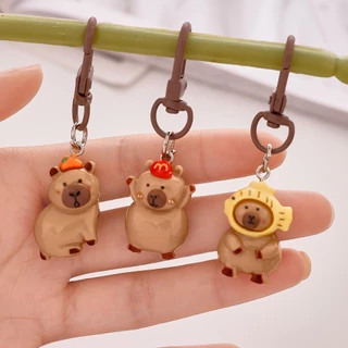 พวงกุญแจ เรซิน ลายการ์คาปิบาล่า สำหรับห้อยกระเป๋า กุญแจ ป้าย DIY