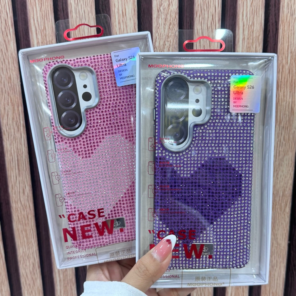 ✅พร้อมส่ง✅MeePhone เคสเพชรคริสตัลหัวใจ สำหรับ Samsung Galaxy  S26Ultra