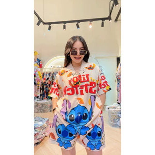 8️⃣ผ้าไหมอิตาลีชุดเซ็ตเสื้อฮาวาย+กางเกงขาสั้นมีกระเป๋า