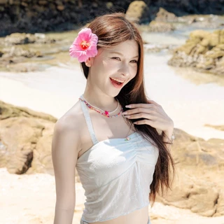 RIKA น้องชบา เกาะอกผ่าหน้าสายผูกคอ